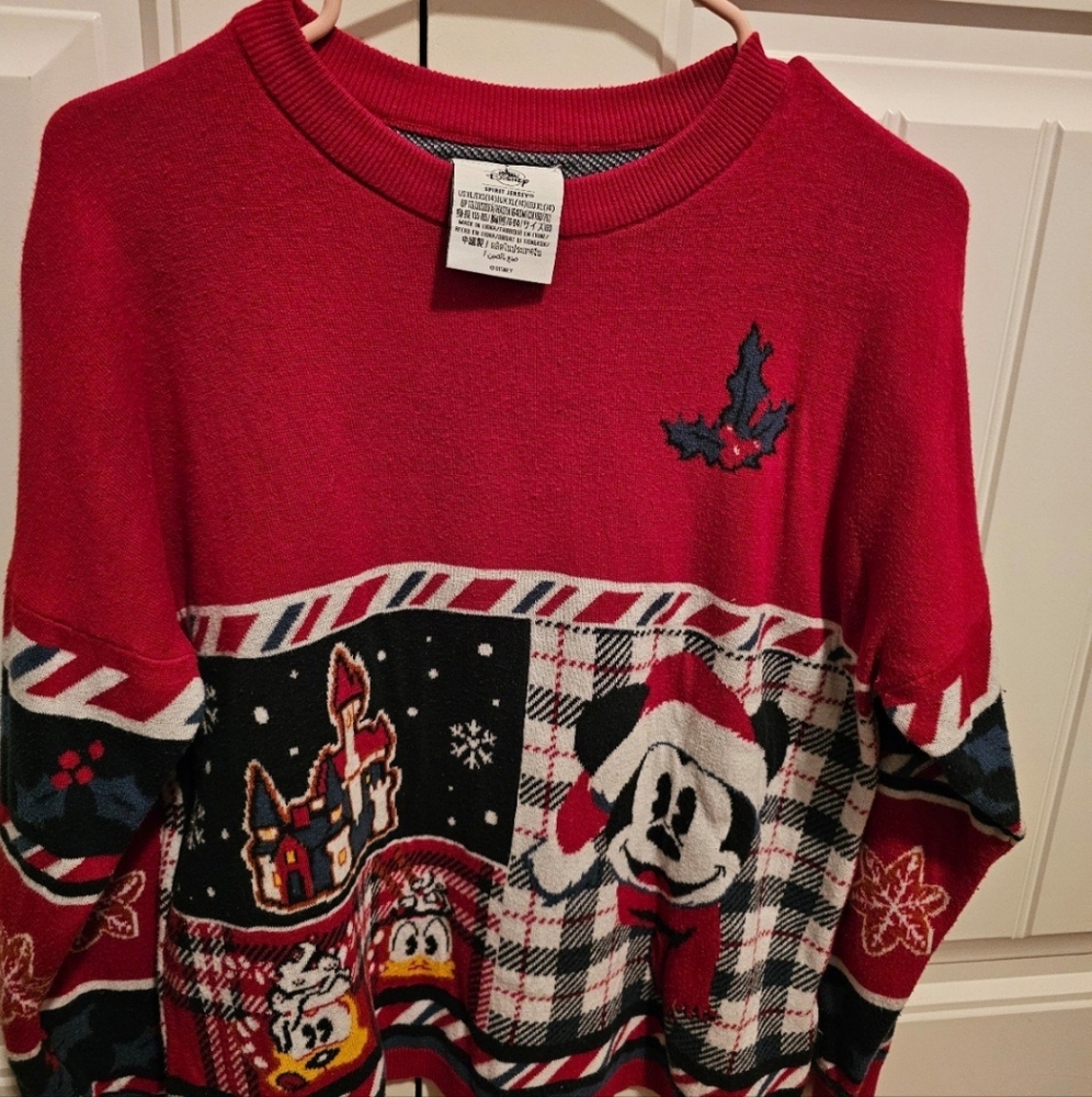 EUC Disney Youth XL Christmas Sweater Spirit Jersey